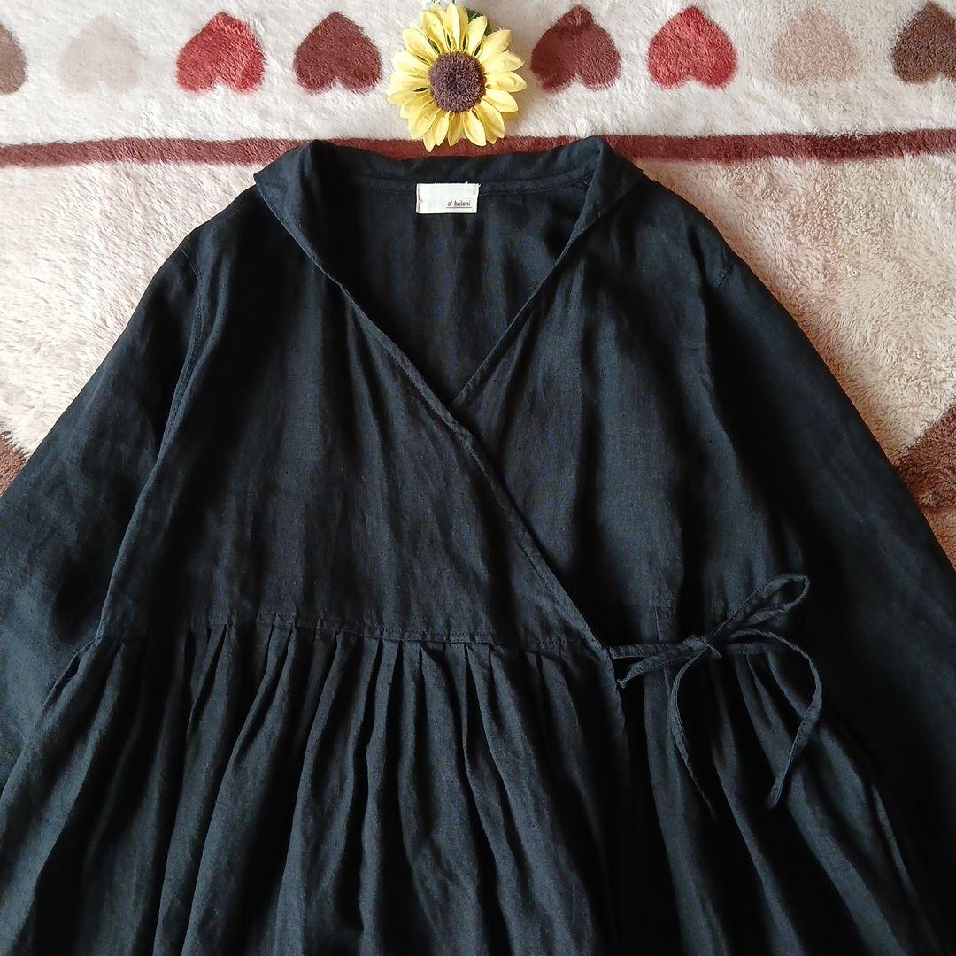 みーきさま専用♡a+koloni♡麻カシュクールワンピース♡