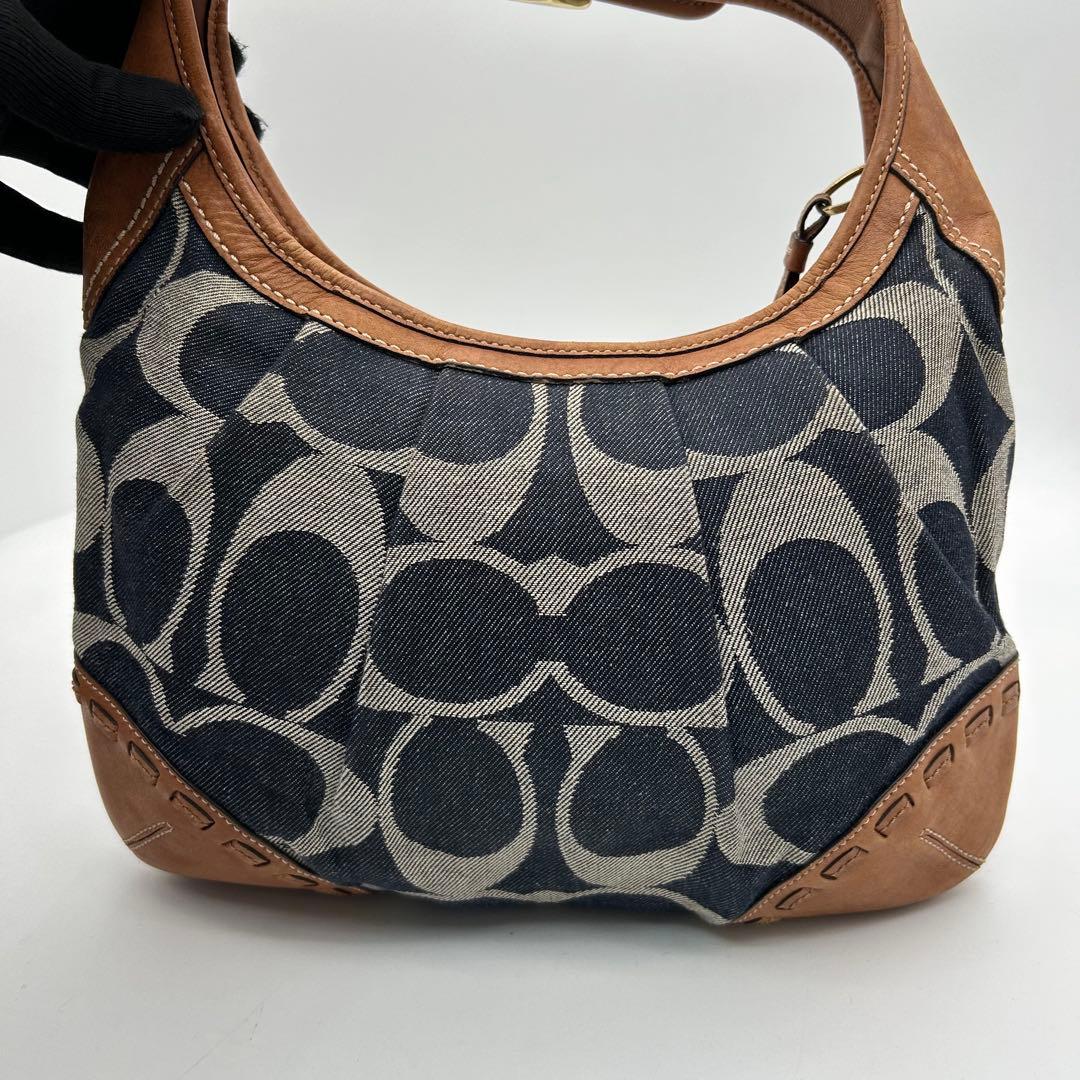 バッグ Coach Shoulder Bag Denim Signature Y2k