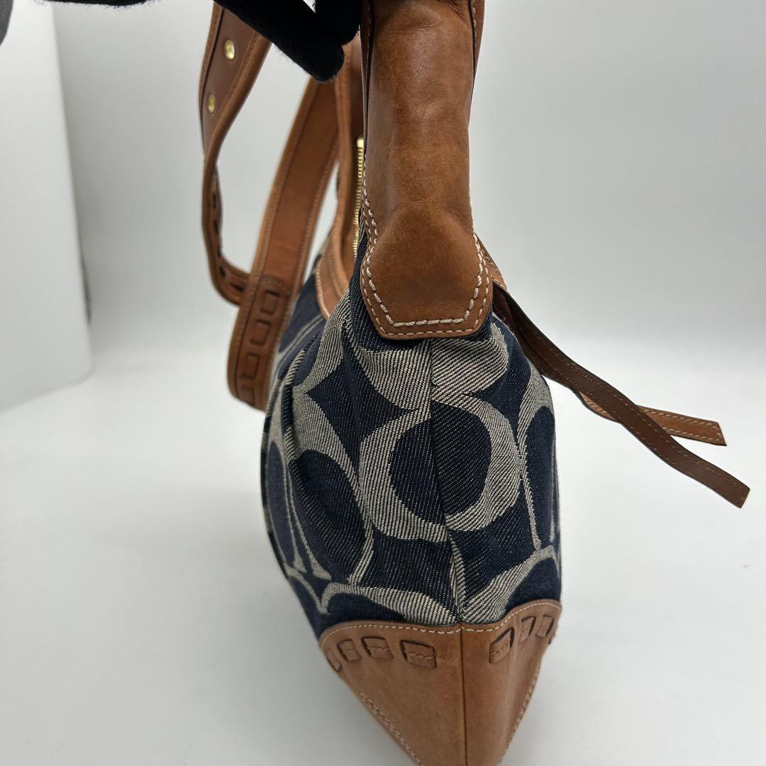 バッグ Coach Shoulder Bag Denim Signature Y2k
