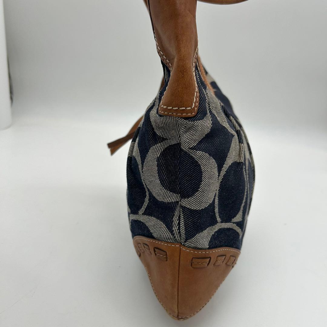 バッグ Coach Shoulder Bag Denim Signature Y2k