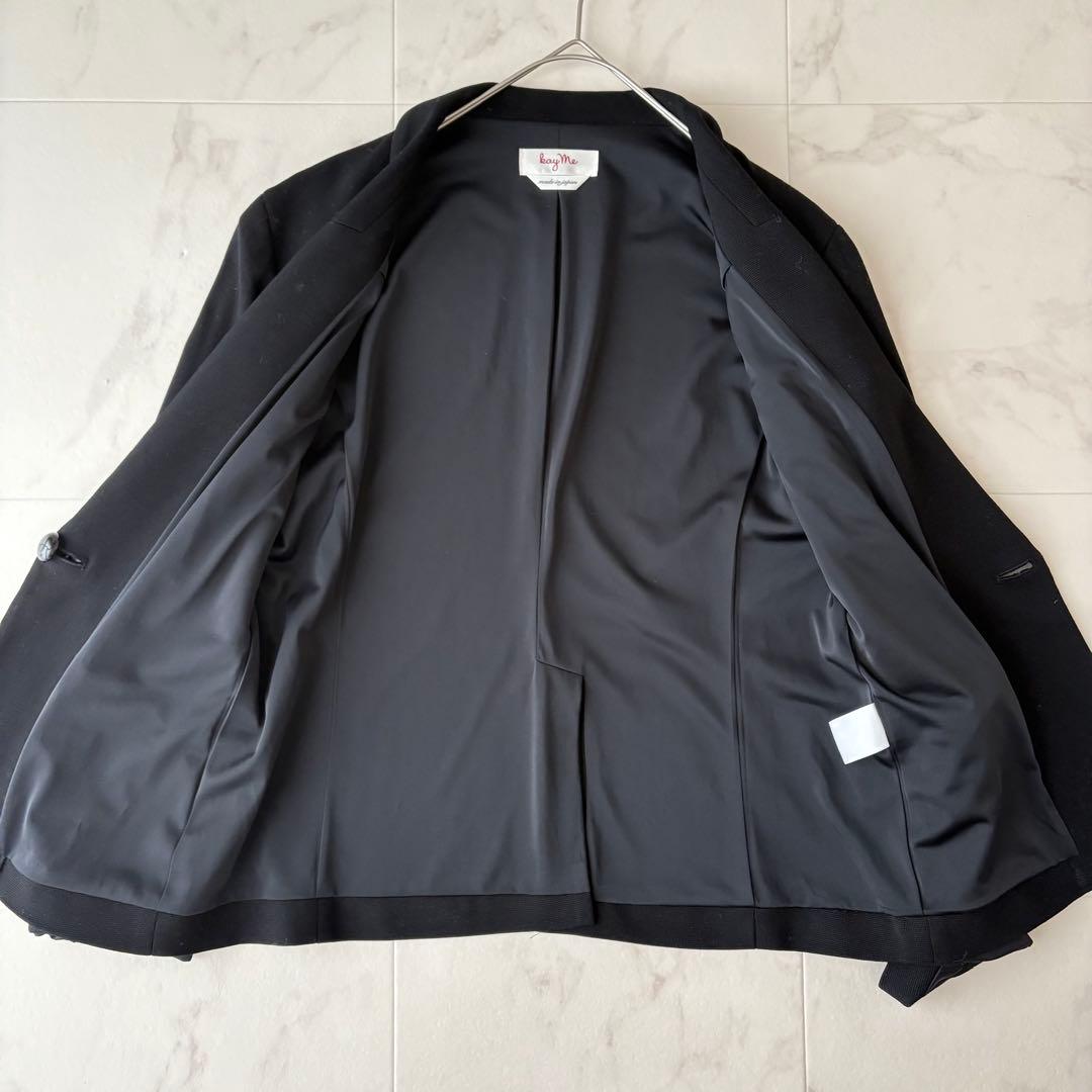 《ケイミー》定番 ストレッチ テーラードジャケット　黒 13（XL）