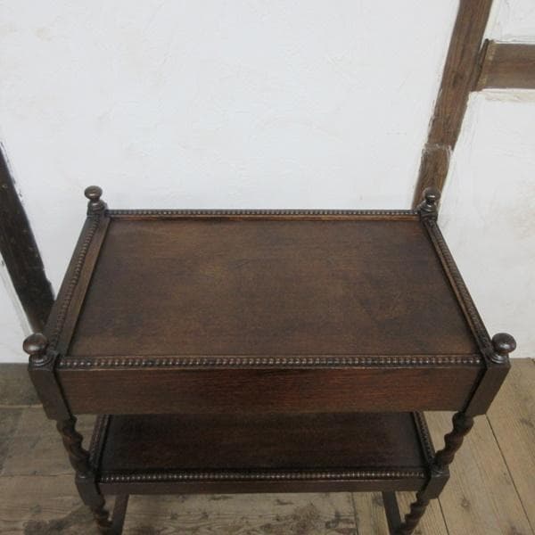 イギリス アンティーク 家具 キッチンワゴン トロリー カフェ 英国 6748d