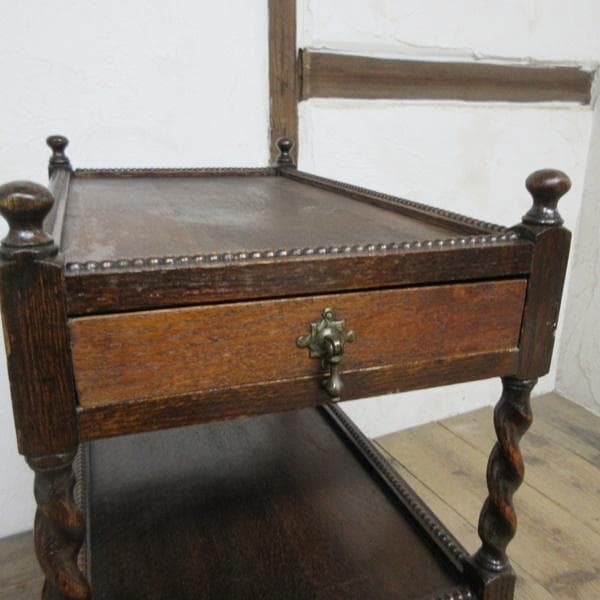 イギリス アンティーク 家具 キッチンワゴン トロリー カフェ 英国 6748d