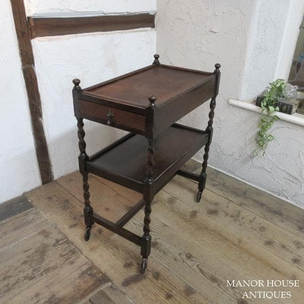 イギリス アンティーク 家具 キッチンワゴン トロリー カフェ 英国 6748d