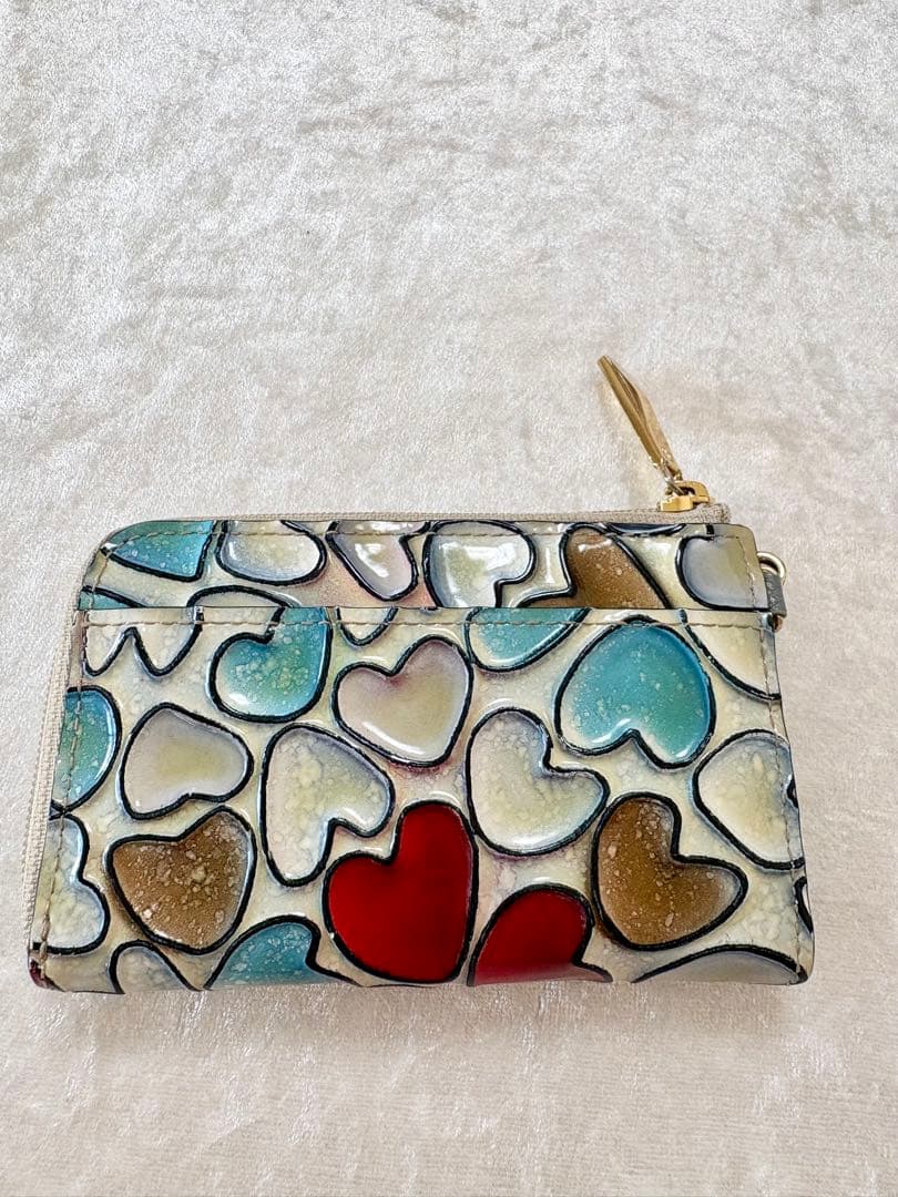 ATAO アタオ キーケース ベル ハッピーヴィトロ プラチナグラス ハート