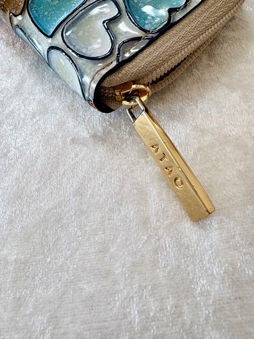 ATAO アタオ キーケース ベル ハッピーヴィトロ プラチナグラス ハート