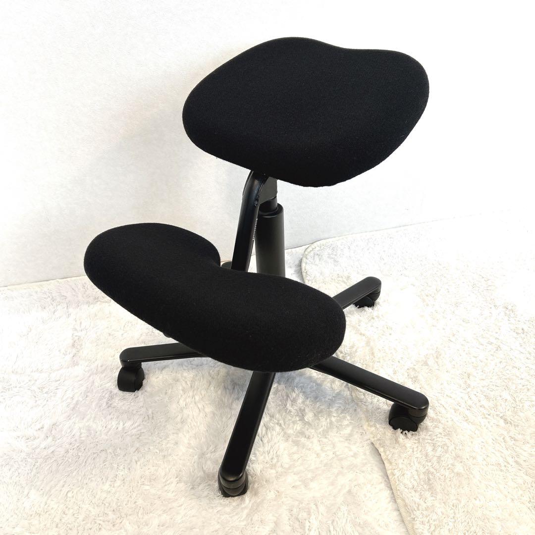 【希少】HAG バランスチェア ガス圧昇降機能 キャスター付 黒