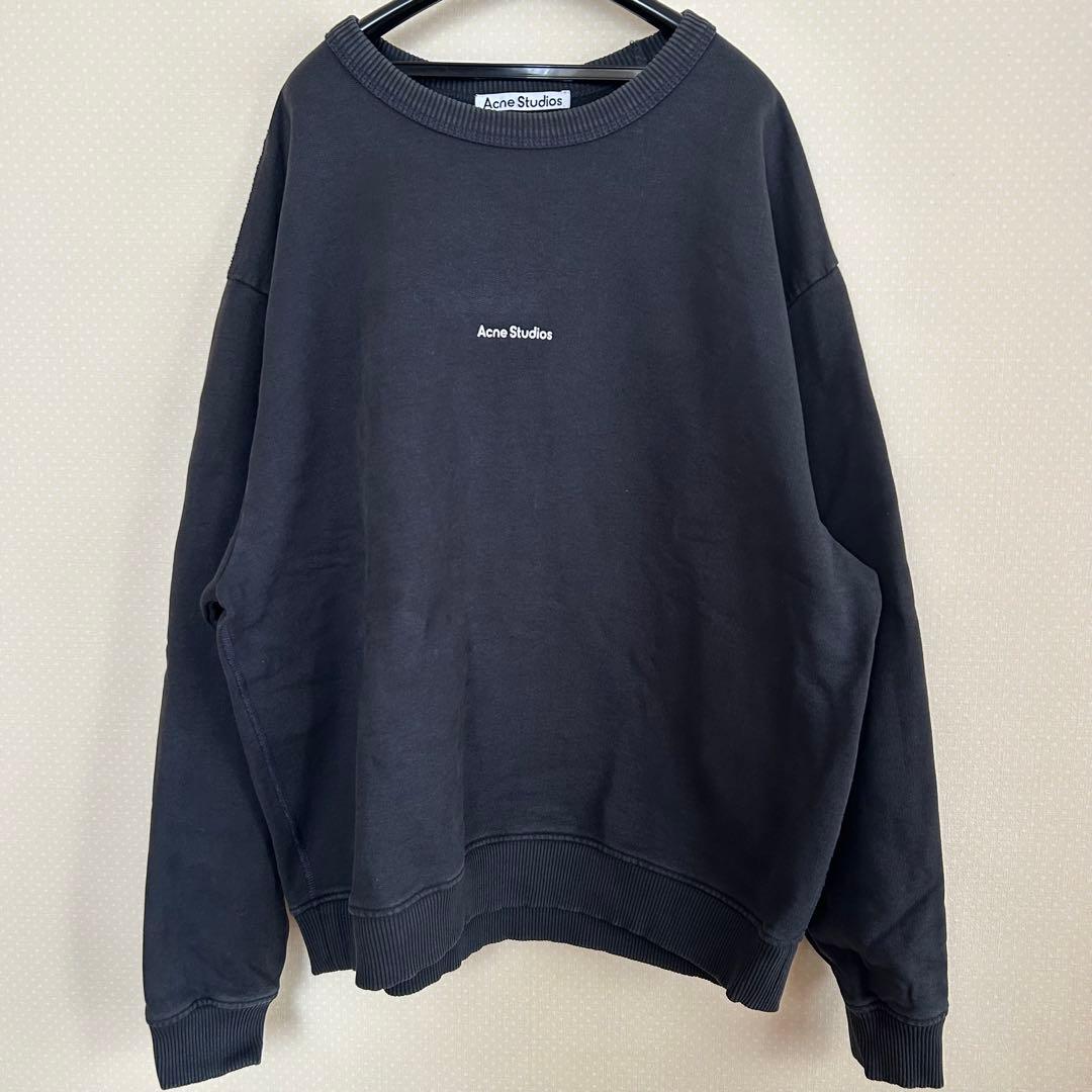 Acne Studios アクネ　ロゴスウェット　トレーナー　ブラック