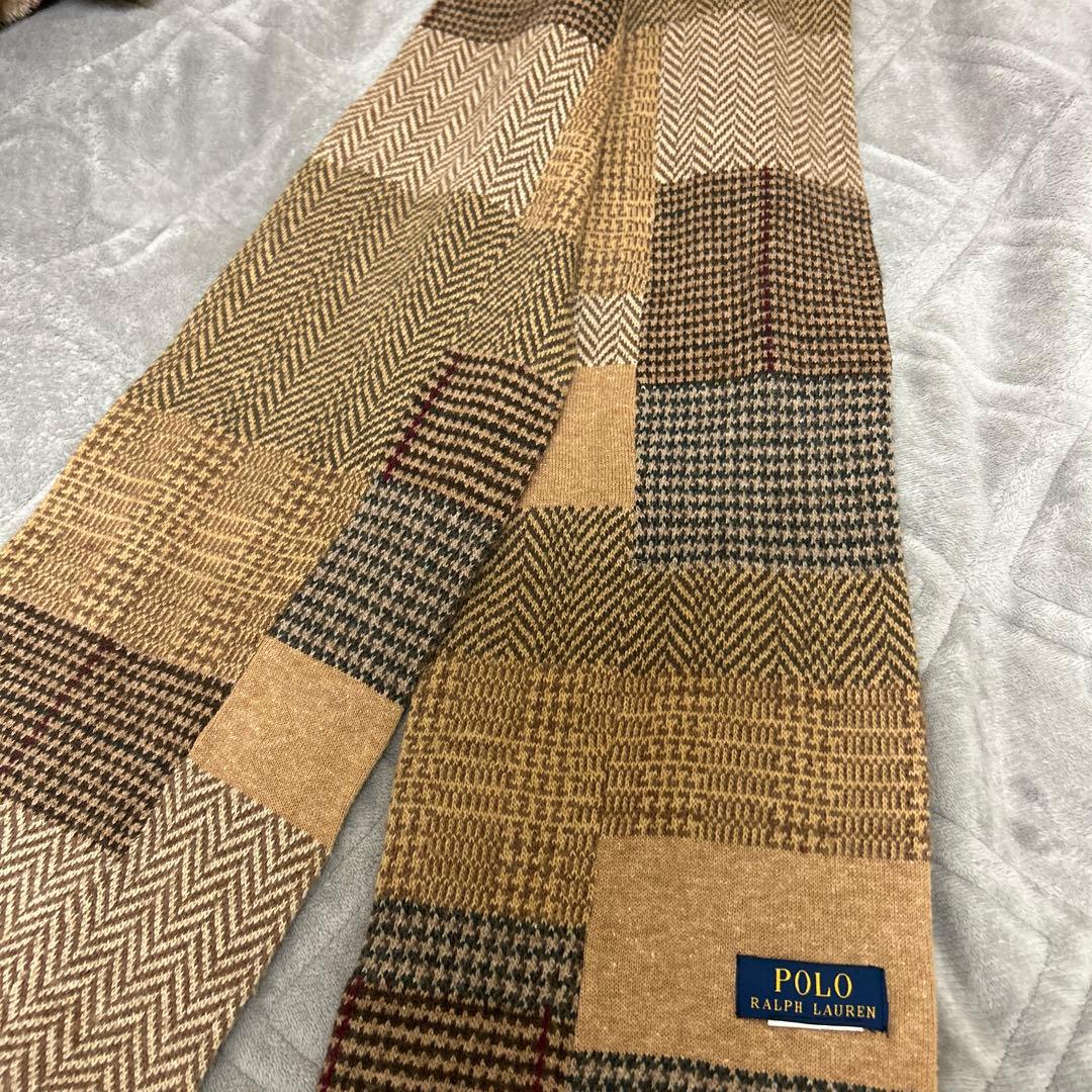 【美品】Polo Ralph Lauren パッチワークマフラー