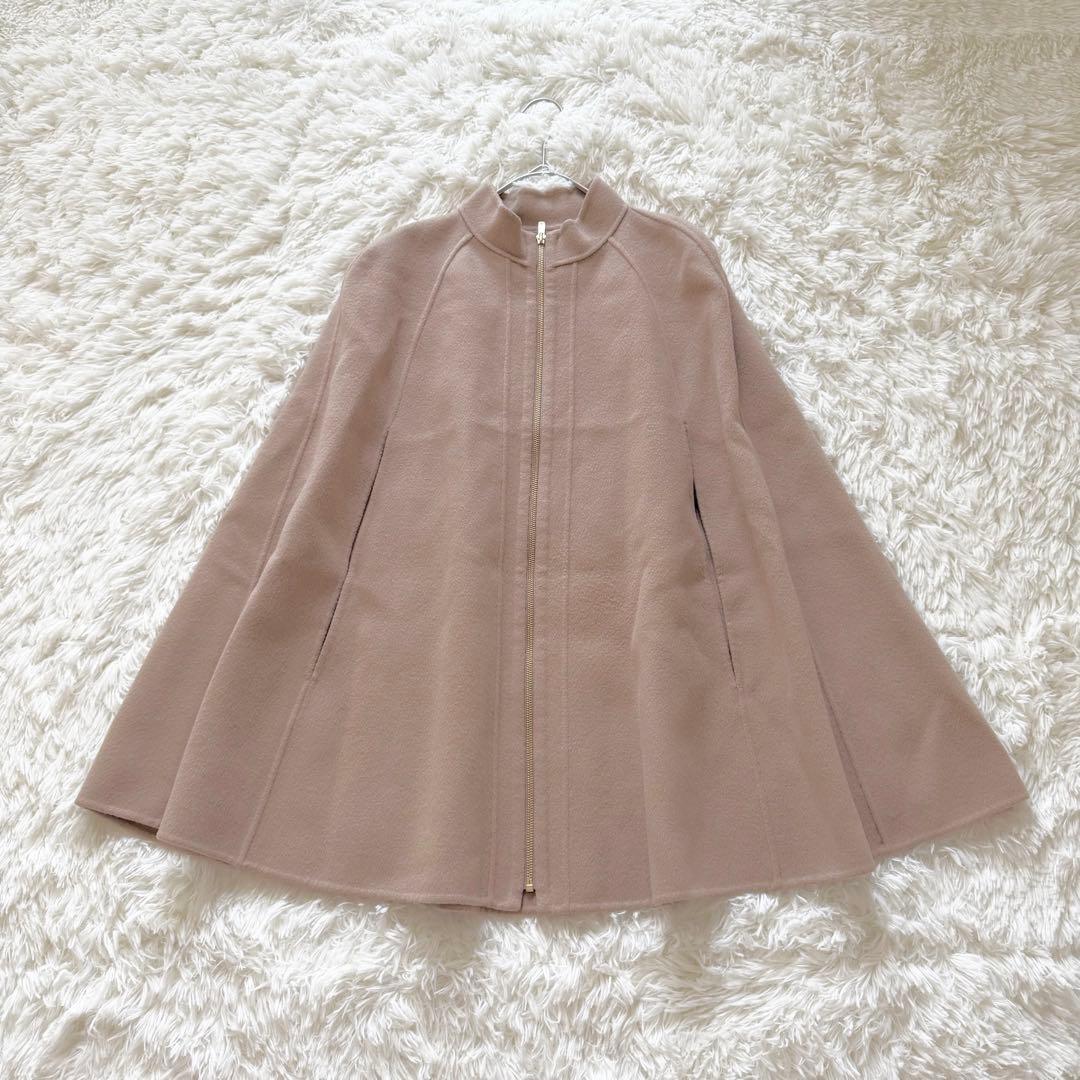 定価8.5万円✨ANAYI シャルムビーバー ミドルケープコート ベージュ 38