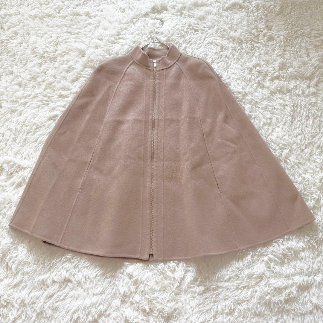 定価8.5万円✨ANAYI シャルムビーバー ミドルケープコート ベージュ 38