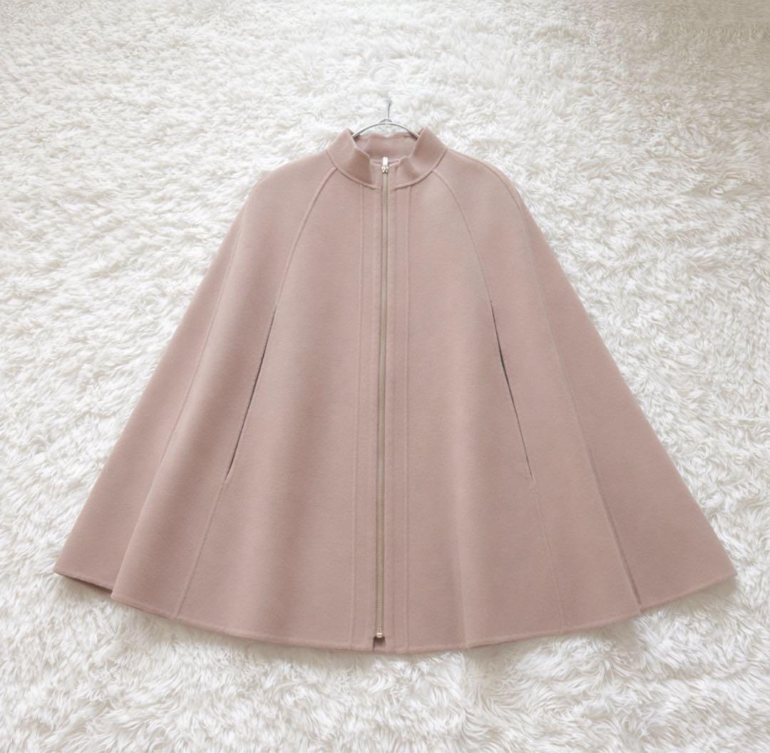 定価8.5万円✨ANAYI シャルムビーバー ミドルケープコート ベージュ 38