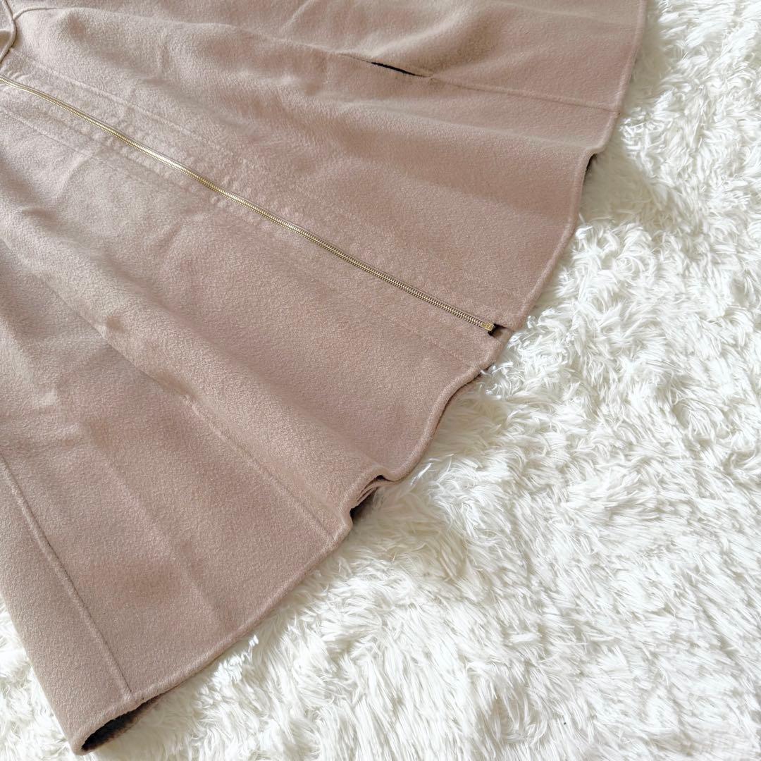 定価8.5万円✨ANAYI シャルムビーバー ミドルケープコート ベージュ 38