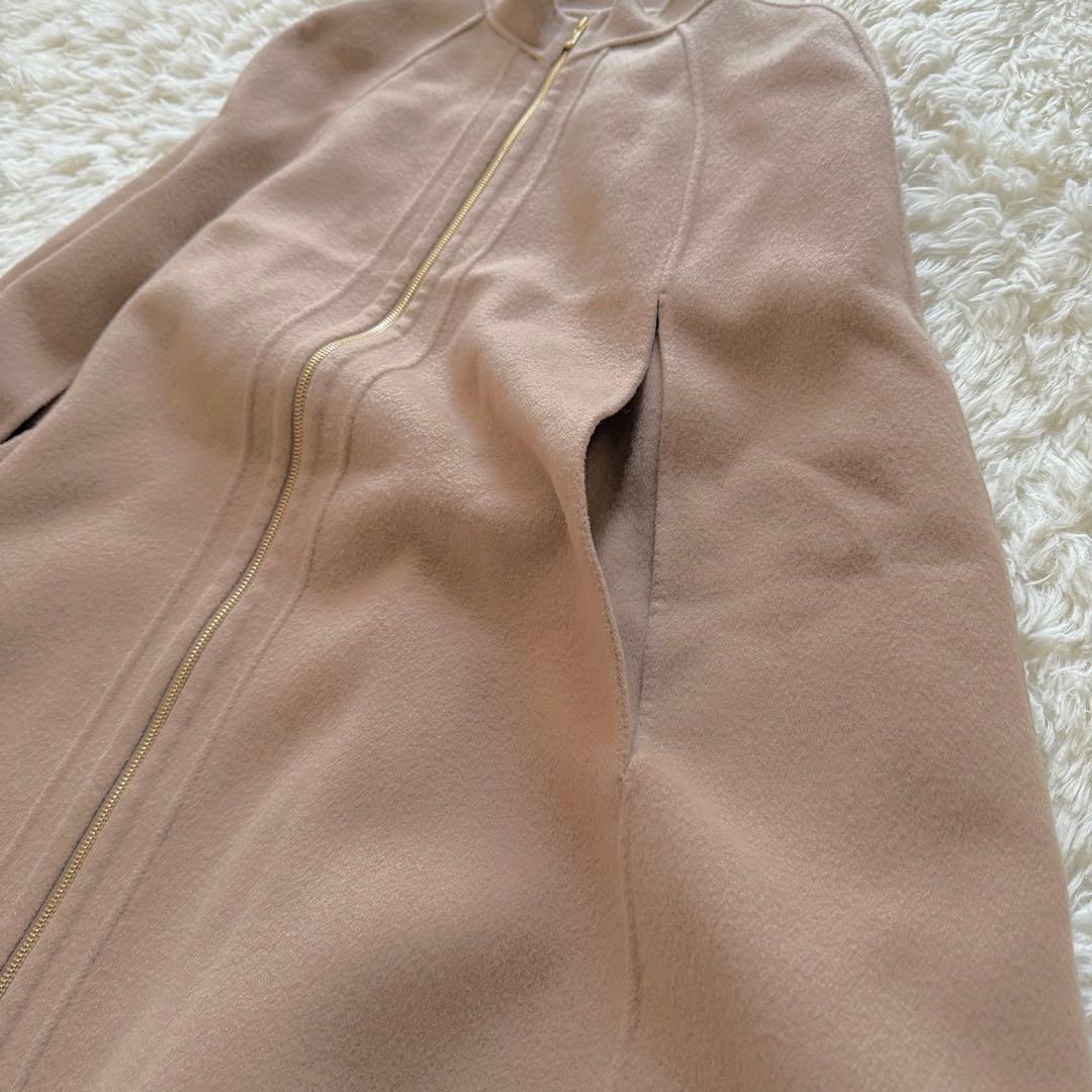 定価8.5万円✨ANAYI シャルムビーバー ミドルケープコート ベージュ 38