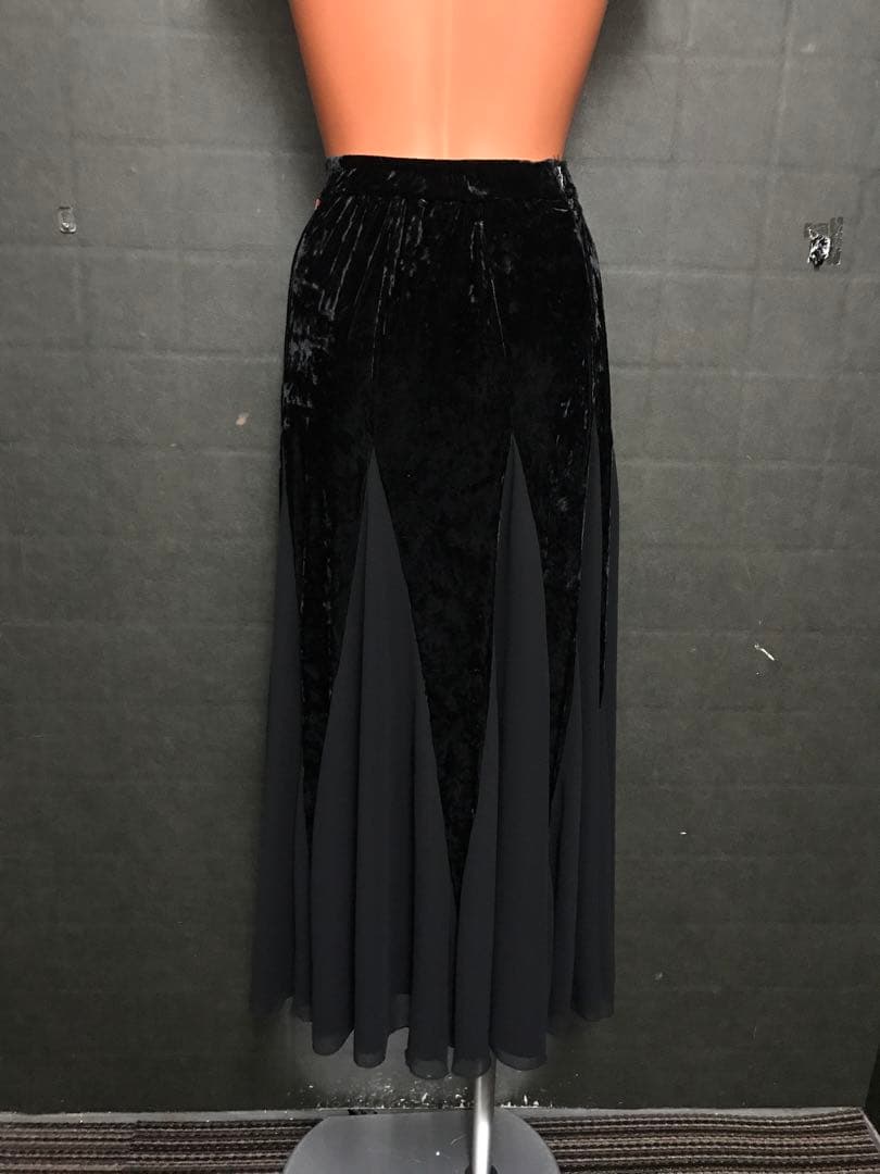 【チャコット】黒ベロアスカート3723