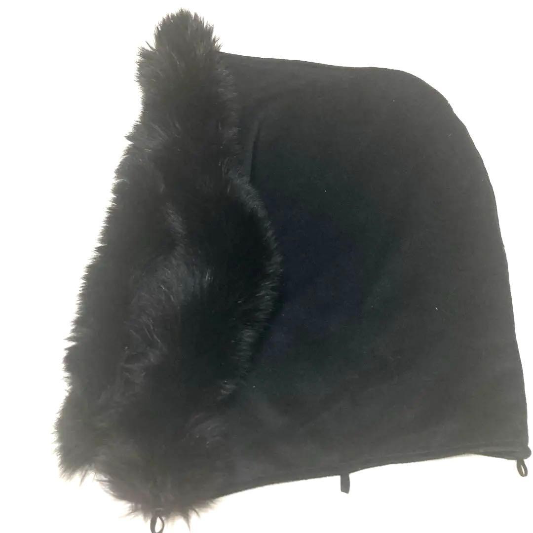 美品☆カシミヤフード付きマント ファー付きケープコート　ポンチョ エレガント