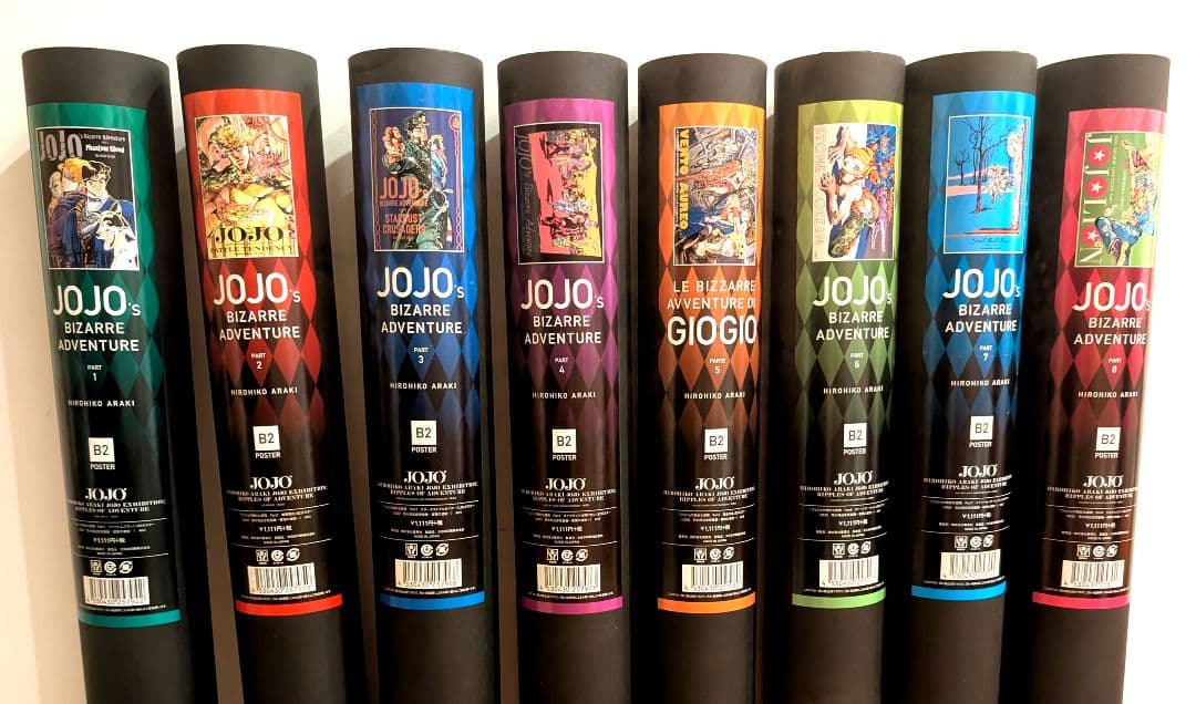 ジョジョ展ポスター　第1〜8部セット