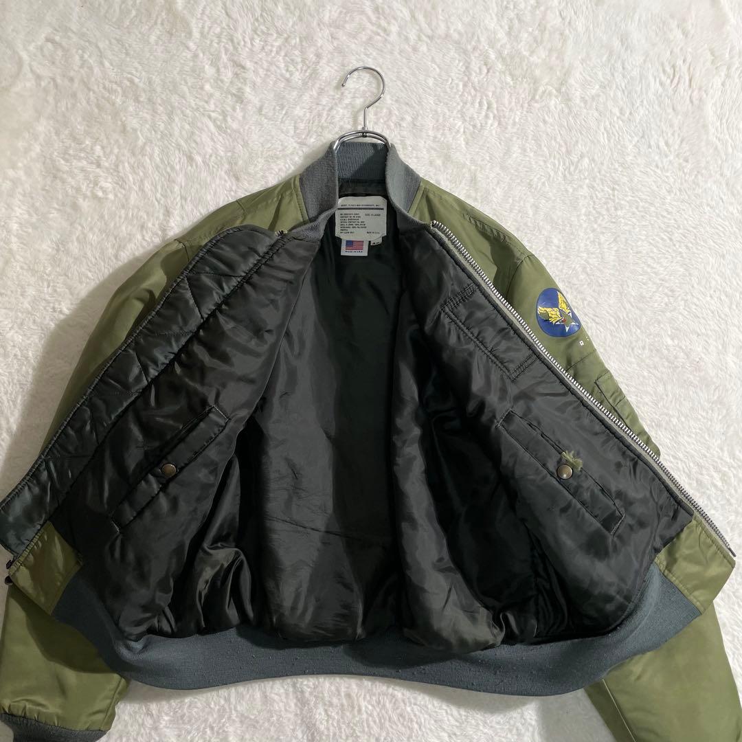 90s00s　MA-1　フライトジャケット　USA製　42　XL　ミリタリー