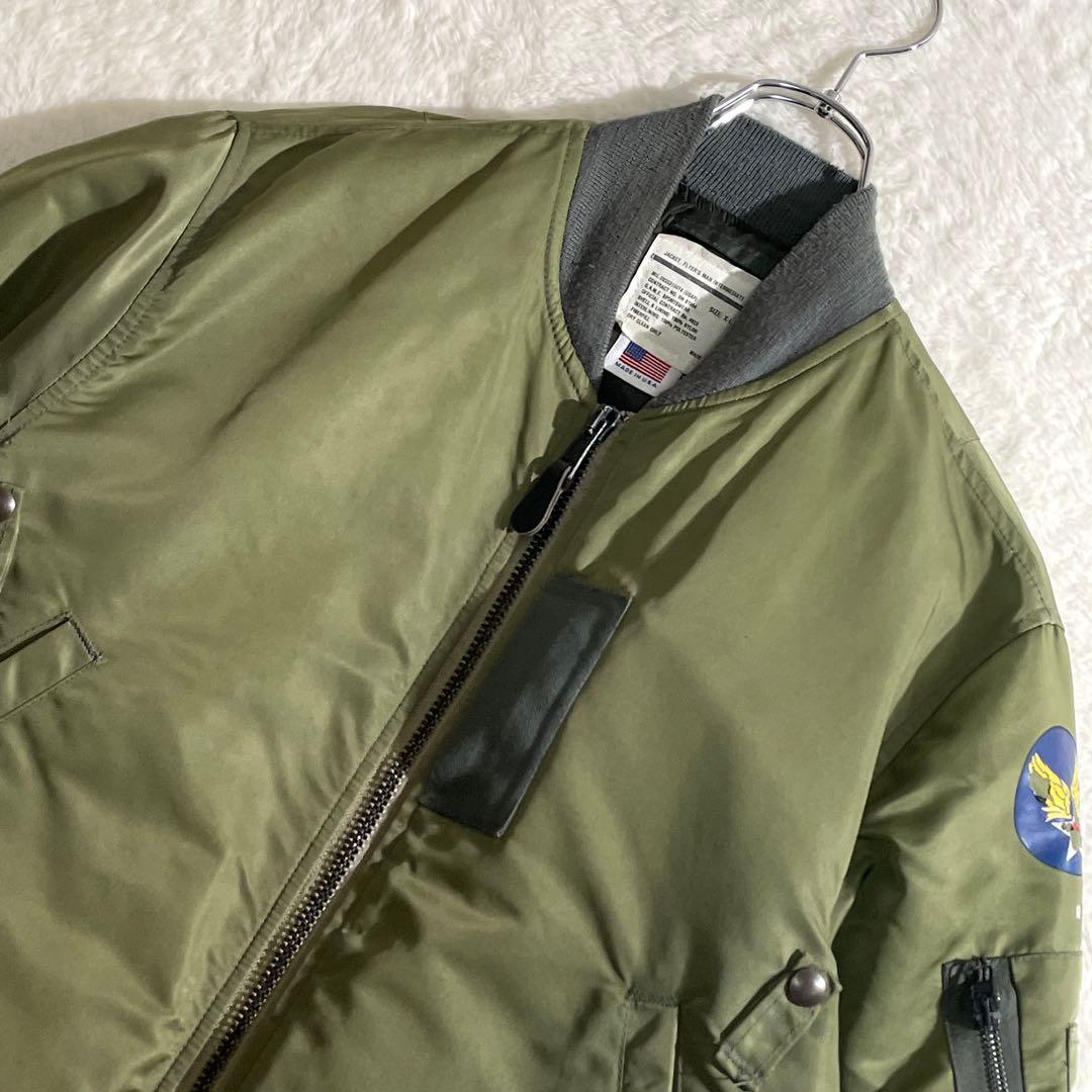 90s00s　MA-1　フライトジャケット　USA製　42　XL　ミリタリー