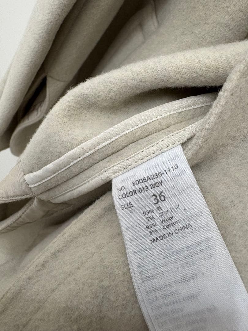 エンフォルド　ソフトリバーケープコート　アイボリー　オーバーサイズ　36