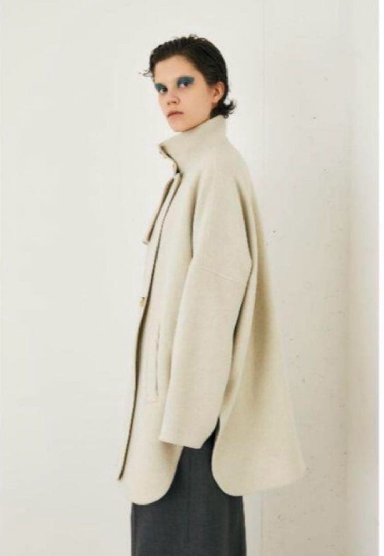 エンフォルド　ソフトリバーケープコート　アイボリー　オーバーサイズ　36