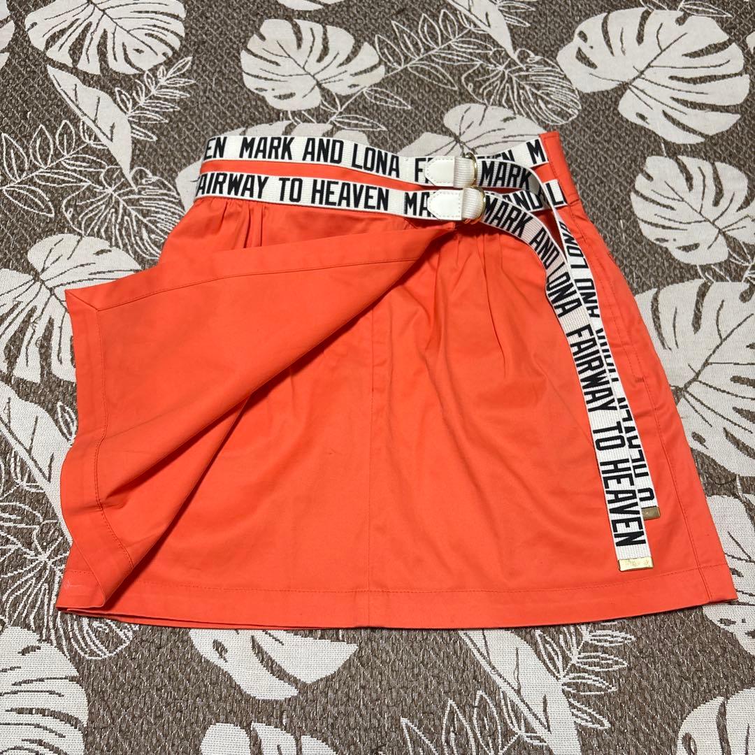 MARK&LONA(マーク&ロナ)ベルト付きストレッチキュロットスカート　新品