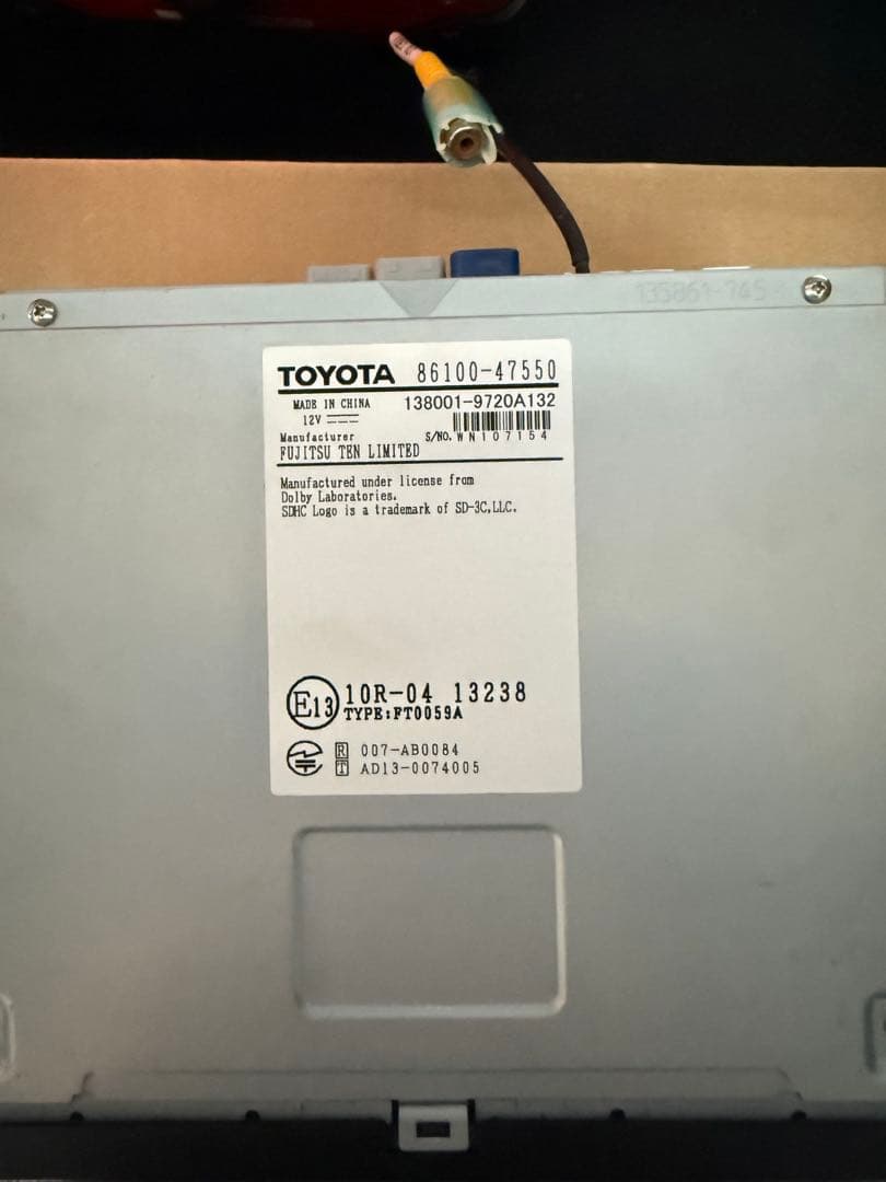 トヨタ純正ナビ　9インチ