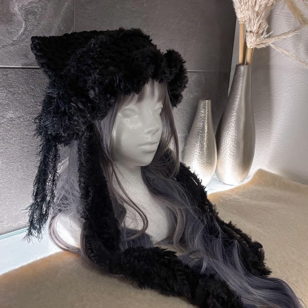 もぐ ※プロフィール読んでください！様オーダー　猫耳ニット帽