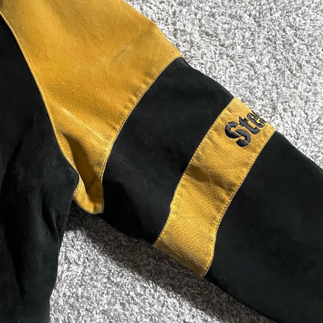 NFL　Steelers　スウェードレザースタジャン　ロゴ刺繍　サイズL
