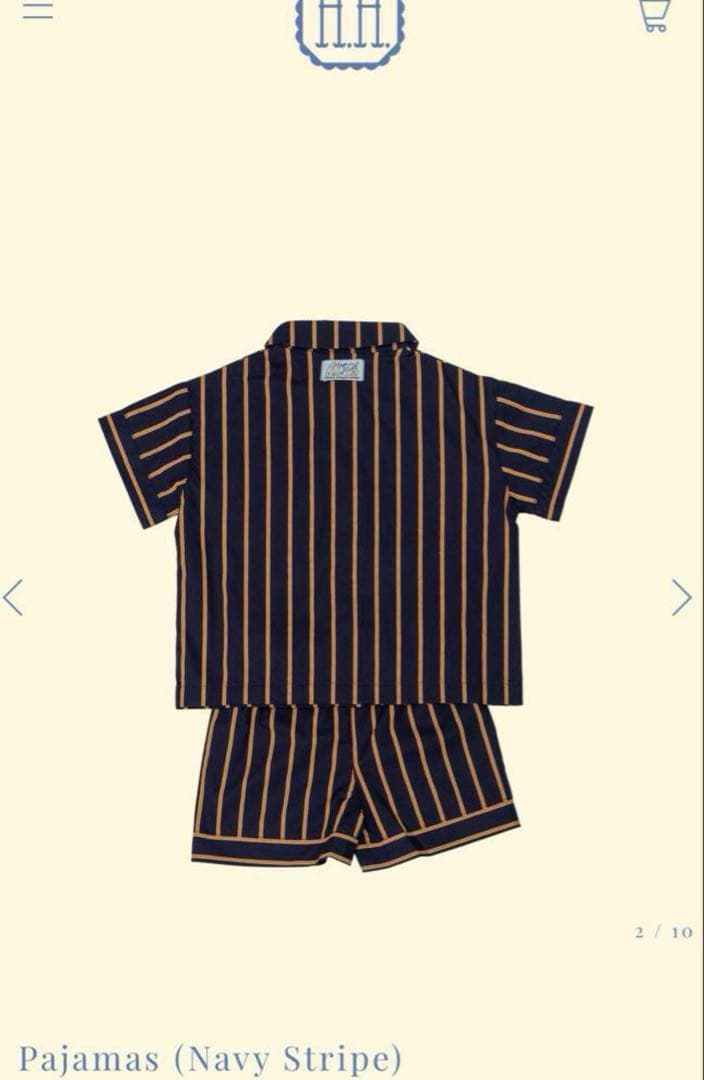 ベビーパジャマ house on the hill Pajamas (Navy Stripe)