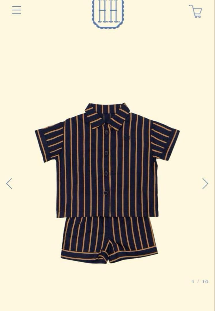 ベビーパジャマ house on the hill Pajamas (Navy Stripe)