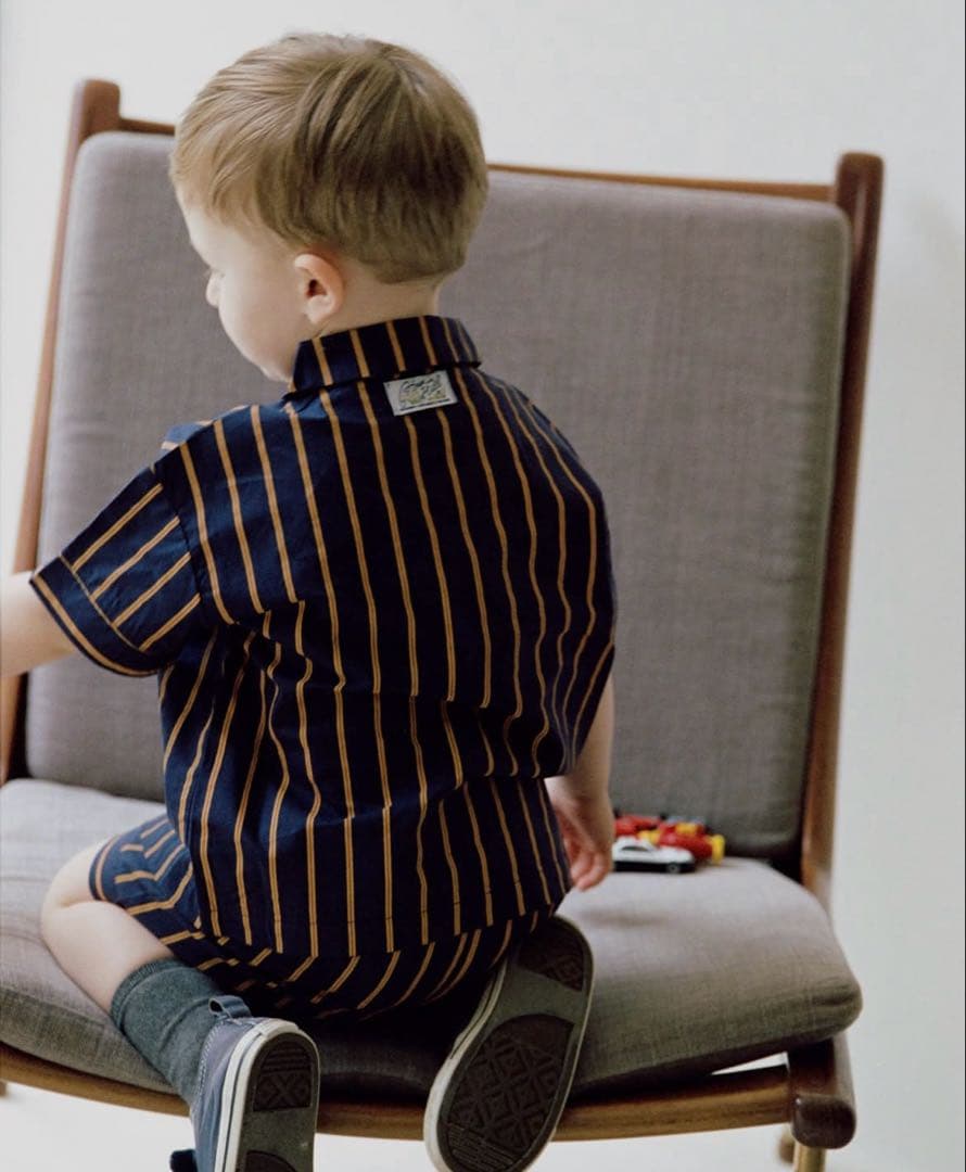 ベビーパジャマ house on the hill Pajamas (Navy Stripe)