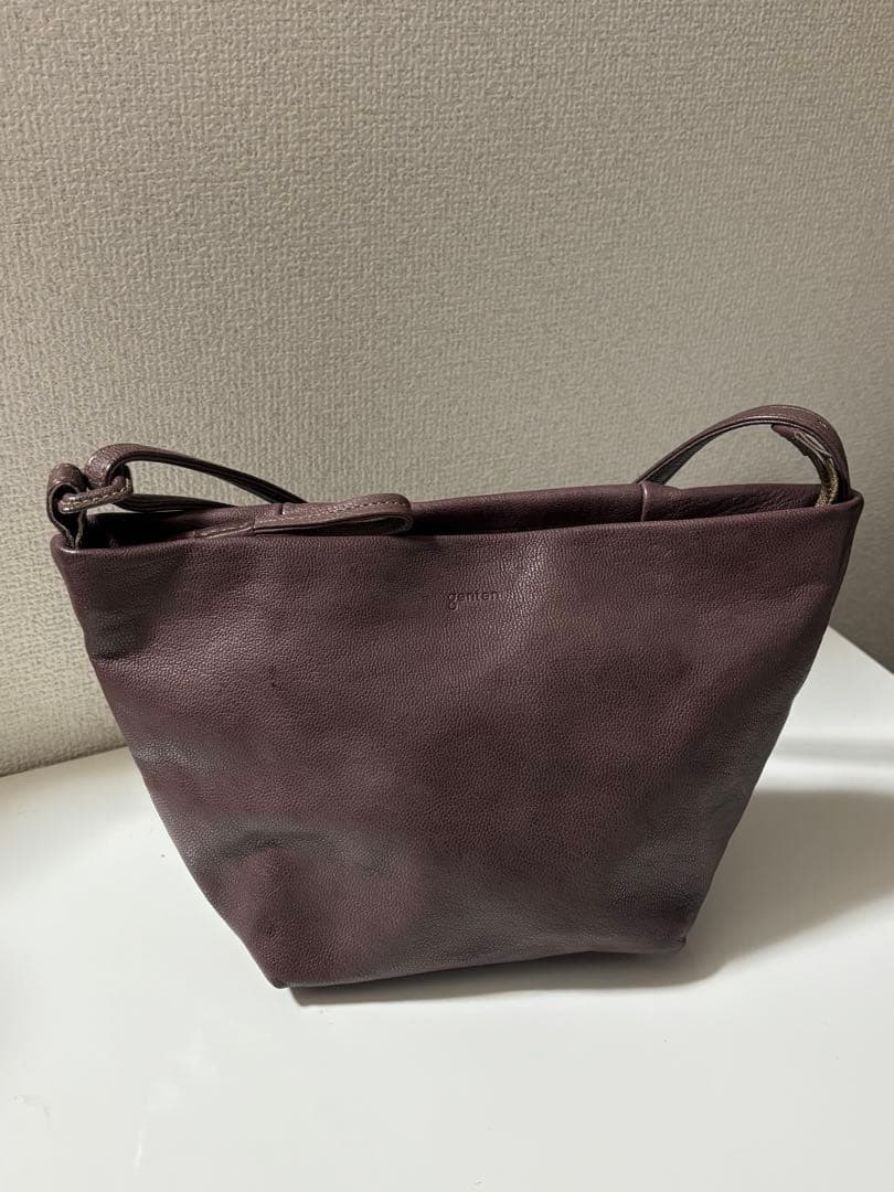 も*も様 genten ゴートベーシック　ミニショルダー　グレーブラウン