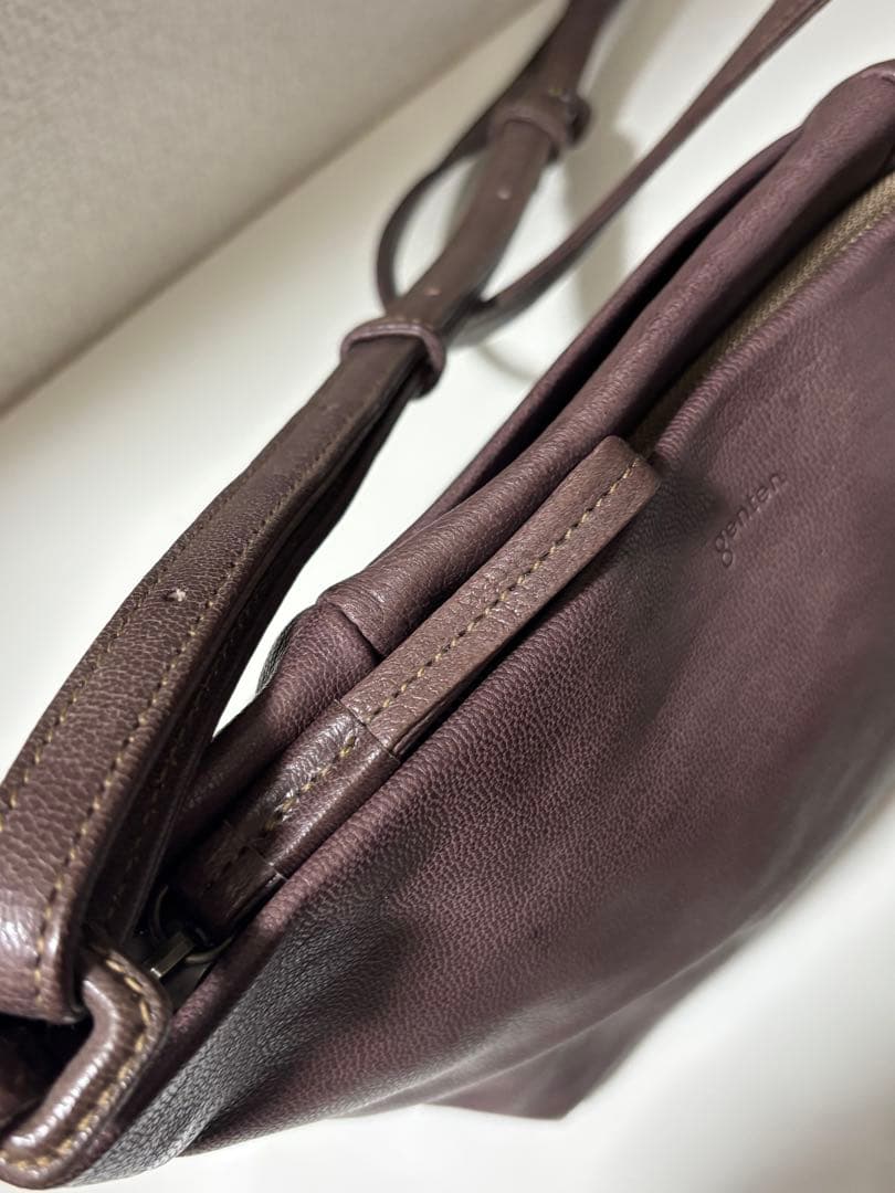 も*も様 genten ゴートベーシック　ミニショルダー　グレーブラウン