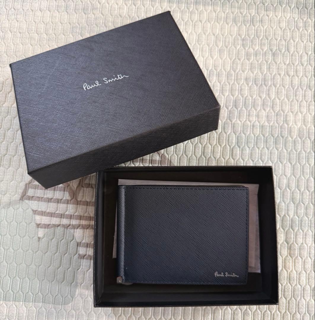 【新品未使用品】Paul Smith 二つ折り財布 （ネイビー ）
