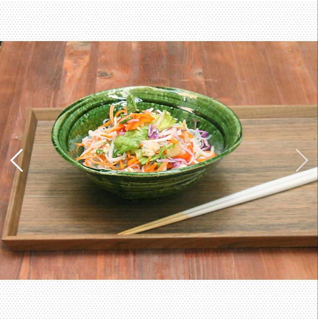 緑色 陶器製鉢4個セット　きよちゃん