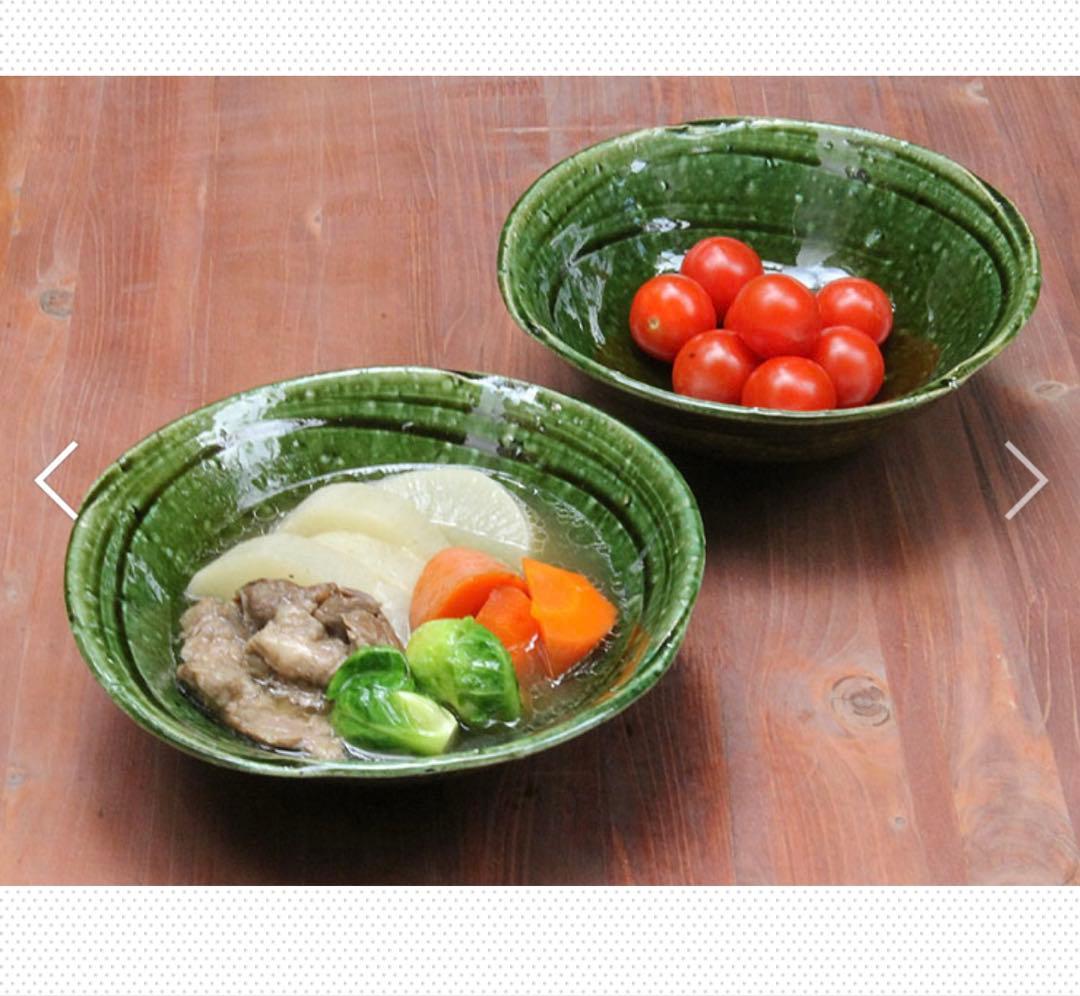 緑色 陶器製鉢4個セット　きよちゃん