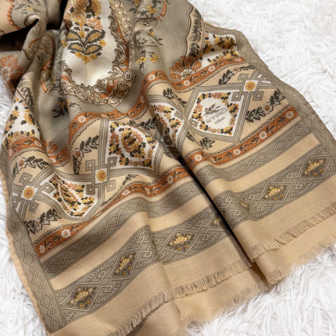 超美品✨ETRO エトロ　フラワー　ストール　スカーフ　ショール