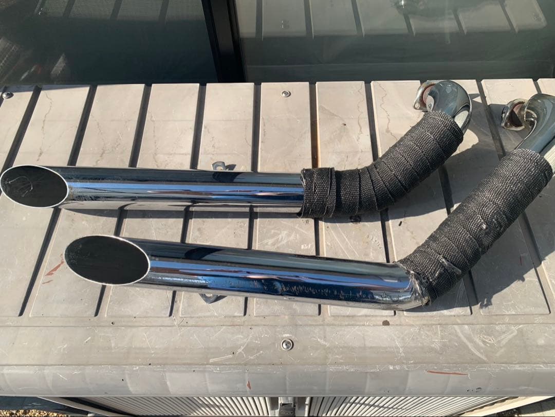 ステンレススチール ポリッシュクローム マフラー バルカン400用マフラー