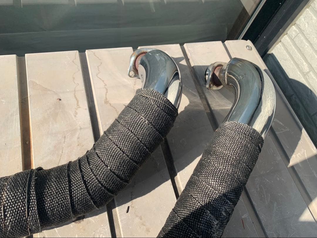 ステンレススチール ポリッシュクローム マフラー バルカン400用マフラー