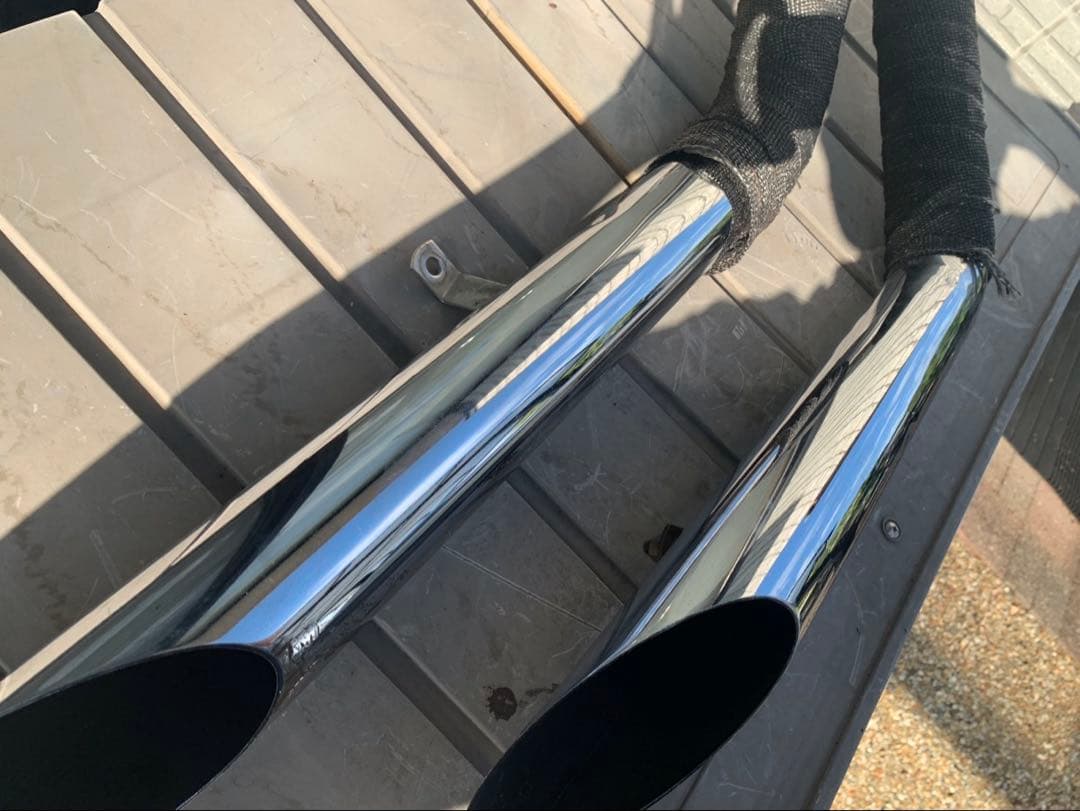 ステンレススチール ポリッシュクローム マフラー バルカン400用マフラー