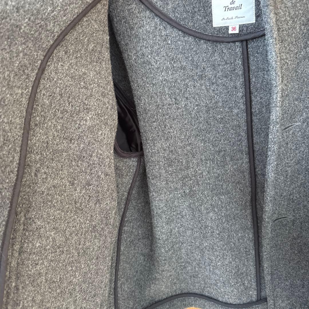 DANTON/ダントン　ウールカラーレスジャケット36