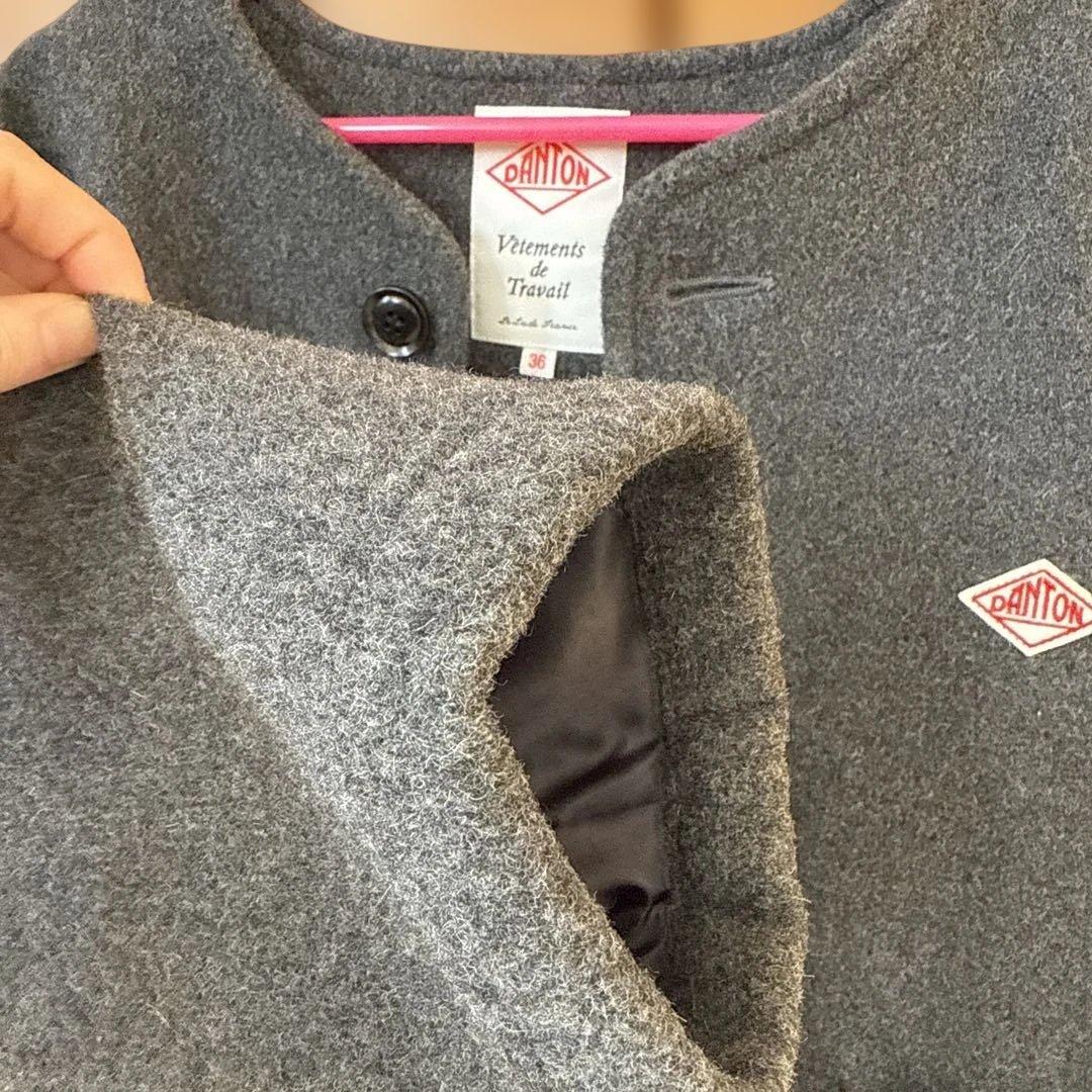 DANTON/ダントン　ウールカラーレスジャケット36