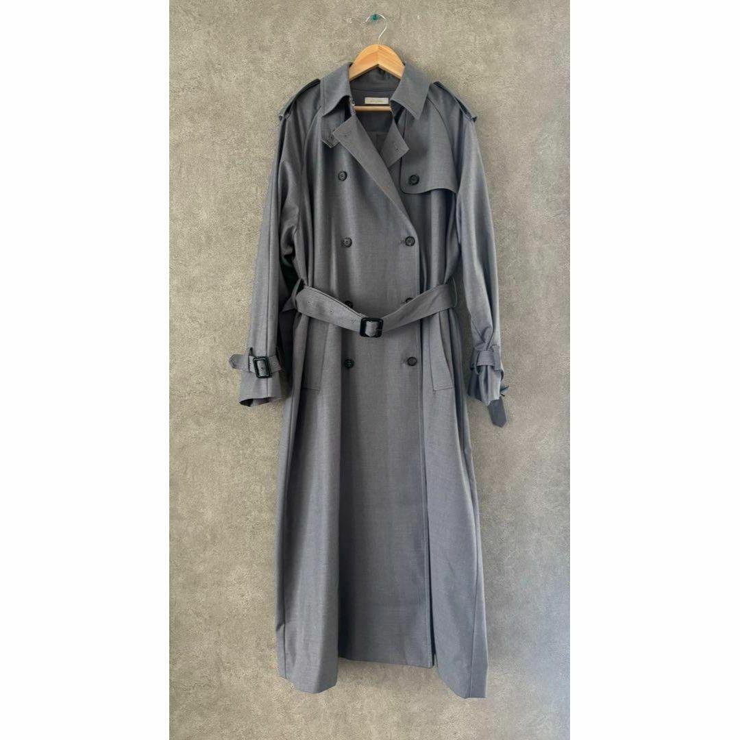 Loungedress　ラウンジドレス トレンチコート　ロング丈　グレー　F