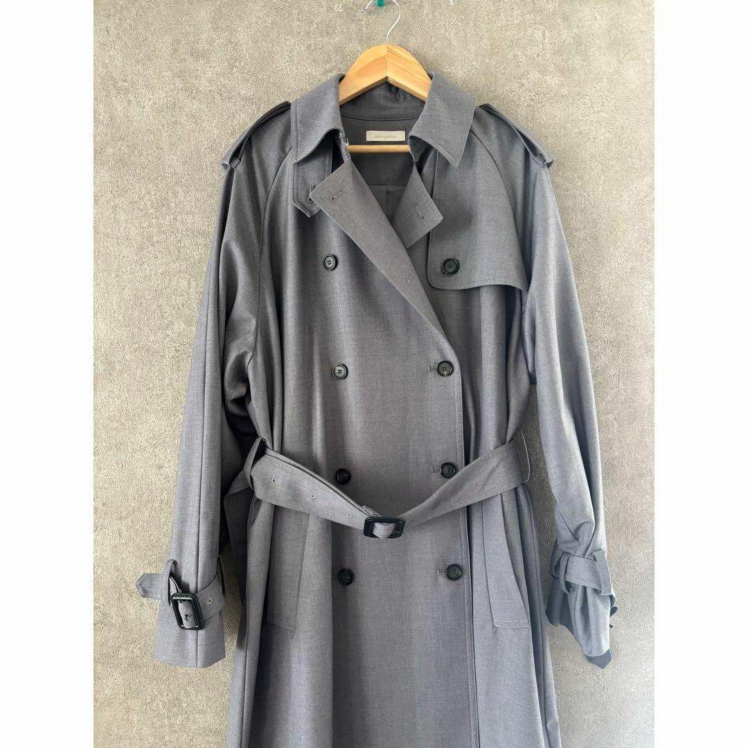 Loungedress　ラウンジドレス トレンチコート　ロング丈　グレー　F