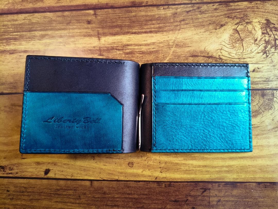 【姫路レザー】シンプルマネークリップ【シュリンクレザー】