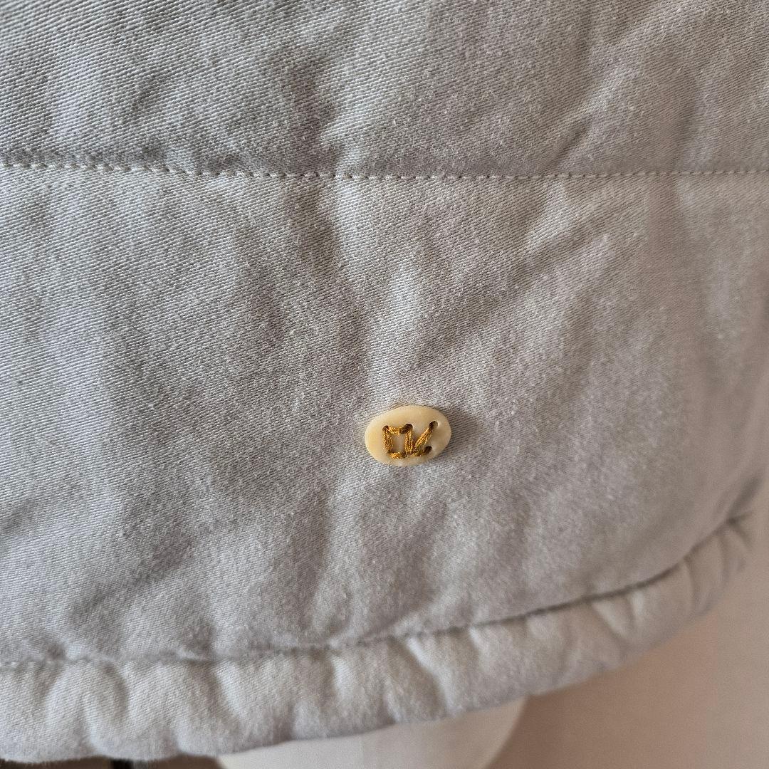 45r ホワイト ノースリーブ 中綿ベスト リバーシブル ボア