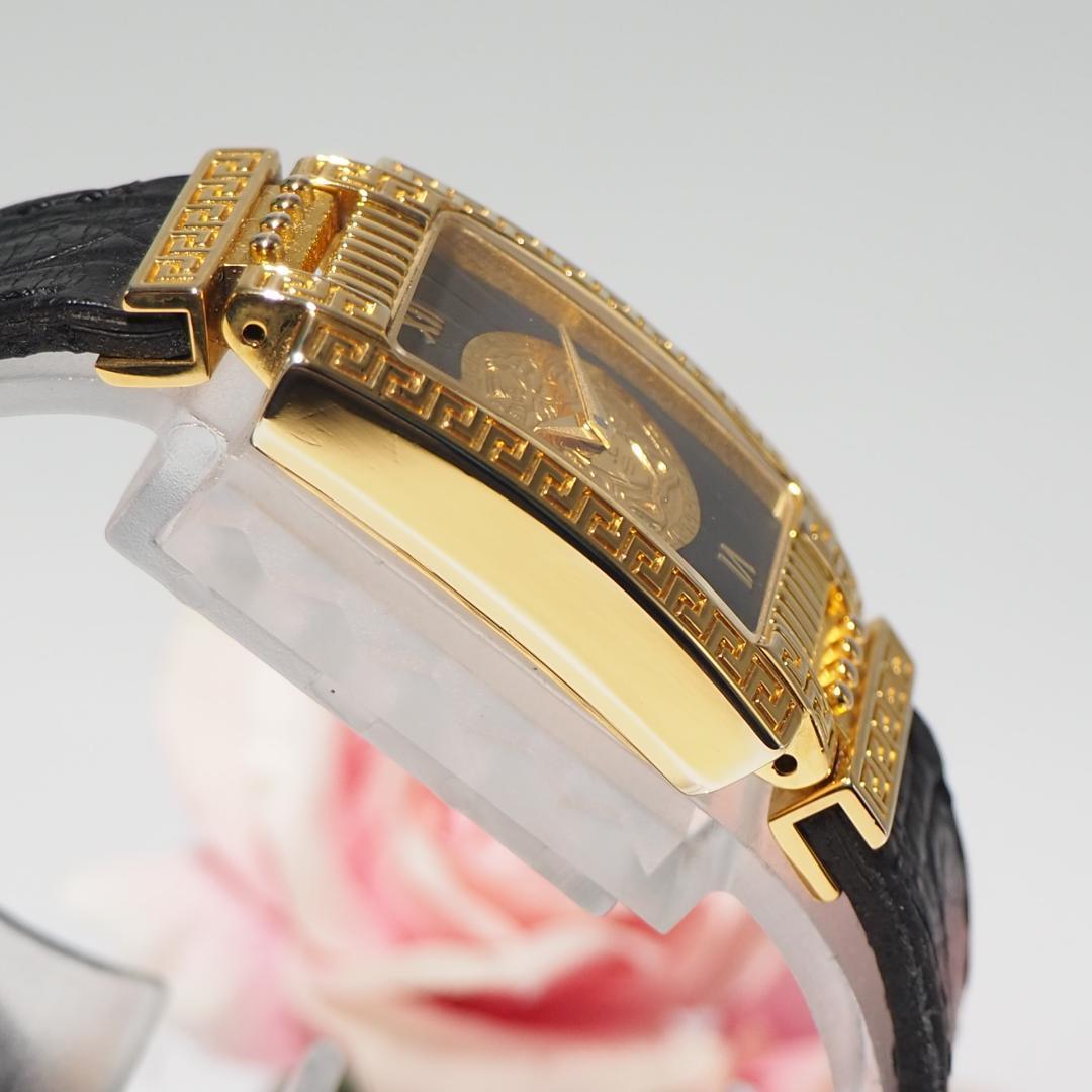 ヴェルサーチ 純正革ベルト メデューサ スクエア レディース 腕時計 F390