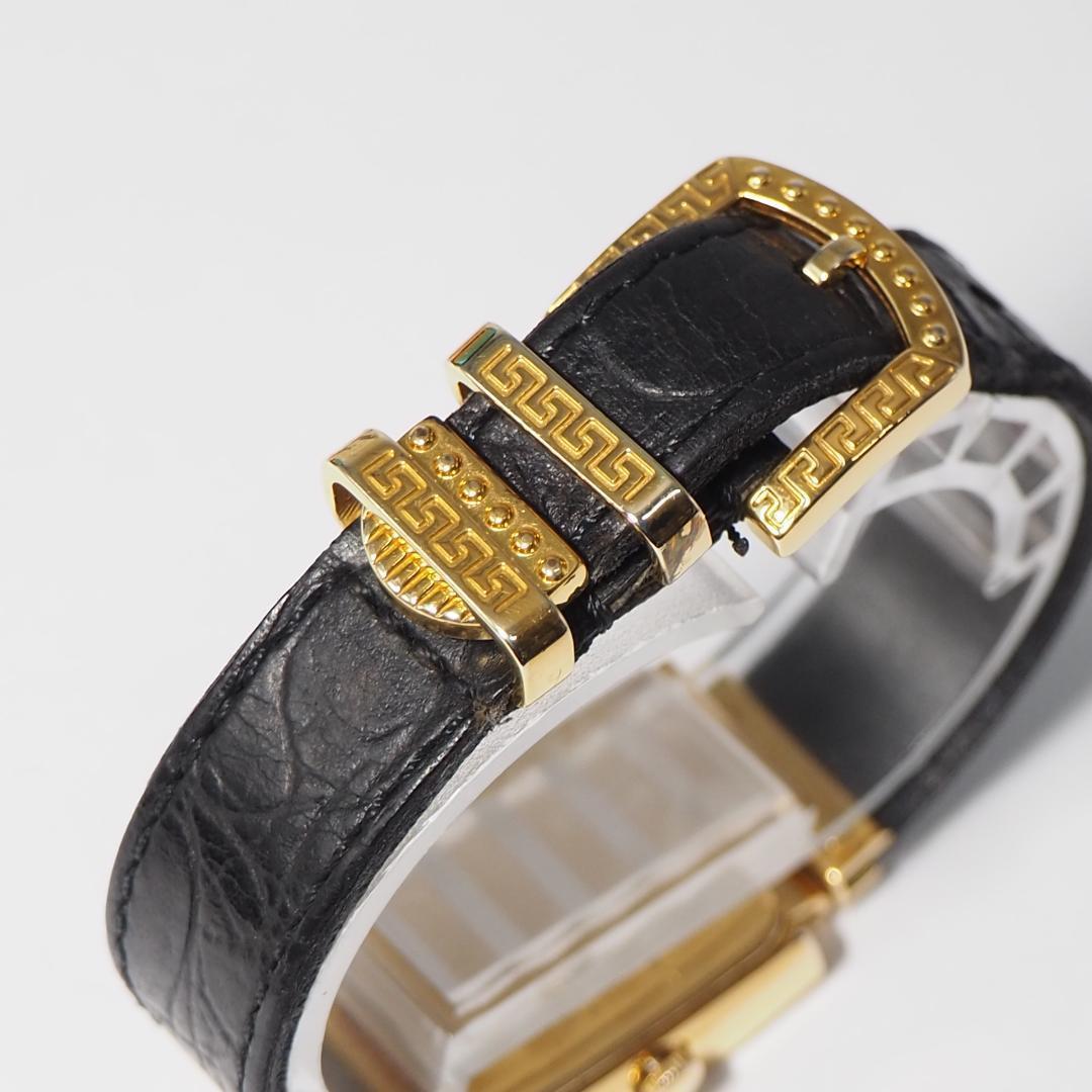 ヴェルサーチ 純正革ベルト メデューサ スクエア レディース 腕時計 F390