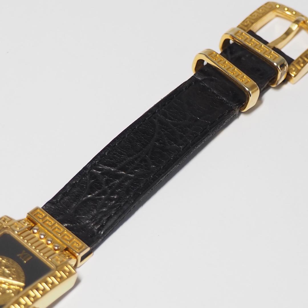 ヴェルサーチ 純正革ベルト メデューサ スクエア レディース 腕時計 F390